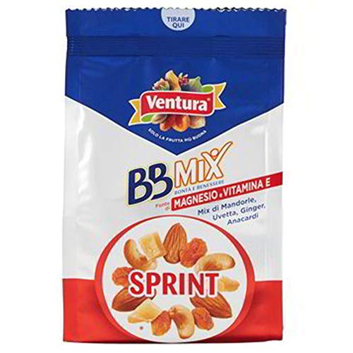 Snack Bbmix Sprint Ventura Frutta Secca 150Gr Mandorle Uvetta Zenzero Anacardi