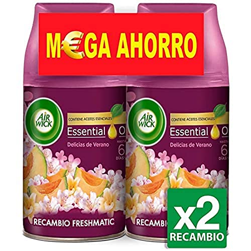 Airwick Freshmatic Ambientador Recambio Duplo Delicias 2 X 250 Ml