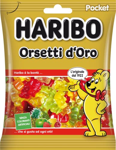 Haribo Orsetti D'Oro, Caramelle Gommose, Gusto Frutta, Ideali Per Feste E Dolci Momenti Di Relax - 100Gr