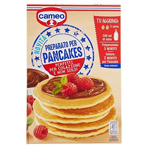 Cameo Preparato Per Pancake, Di Facile Preparazione, Miscela Per Impasto Per Circa 9 Pancakes, Ideali Per La Tua Colazione, Senza Coloranti, Senza Oli
