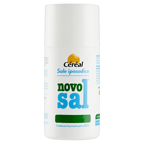 Novosal, Sale Iposodico, Si Usa Come Un Normale Sale Da Cucina, Per Chi Vuole Ridurre L'Apporto Di Sodio, Con 28.5% Di Potassio, 300 Gr