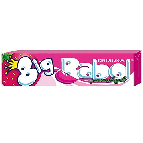 6 Blister Da 5 Gomme Masticare Big Babol Panna Fragola Box Chewing Gum Bubble