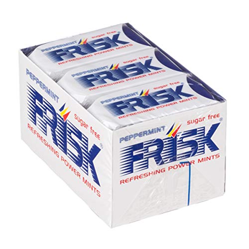 Frisk Peppermint, Caramelle Alla Menta, Mentine Senza Zucchero E Senza Glutine, Freschezza A Lungo, Confezione Da 12 Astucci