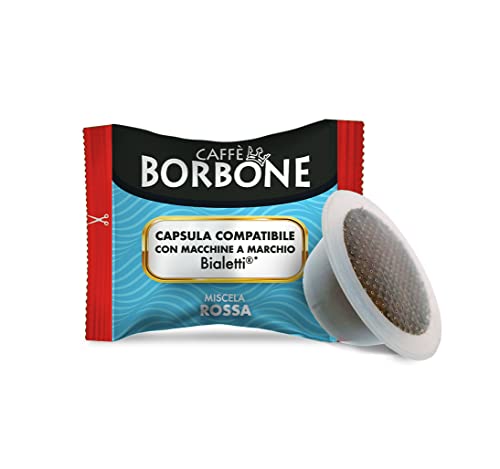 Caffè Borbone Miscela Rossa - 100 Capsule - Compatibili Con Macchine A Marchio Bialetti