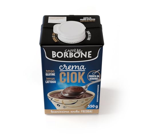 Caffè Borbone Crema Ciok - 1 Brick 550G - Crema Al Cioccolato A Base Di Latte E Cacao - Uht A Lunga Conservazione - Senza Lattosio E Senza Glutine