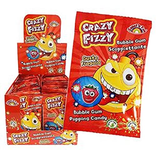 N. 1 Scatola Di Crazy Fizzy Gusti Vari Gr.7 Da 50 Pz. (Fragola)