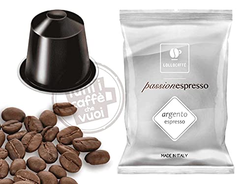 Lollo Caffè - 100 Capsule Caffè - Passionespresso Argento - Comp. Nespresso