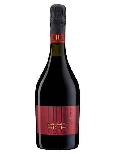 L"Oscuro Lambrusco Emilia Igt Scuro - Vini Righi - Vino Rosso Frizzante - Bottiglia 750 Ml