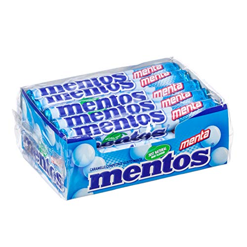 Mentos Mint Roll, Caramelle Confettate Al Gusto Menta, Confezione Scorta Da 15 Roll