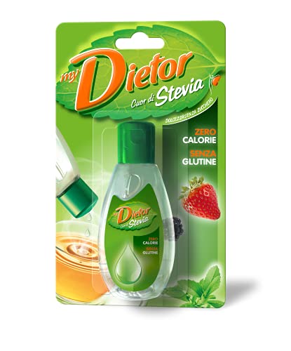 Dietor - Mydietor Cuor Di Stevia Dolcificante Naturale Liquido Con Estratto Di Stevia 0 Kcal, Senza Glutine - Blister Da 50Ml