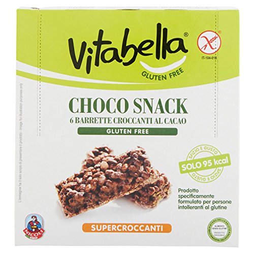 Vitabella Barrette Choco Snack Gluten Free - 7 Confezioni, Senza Glutine