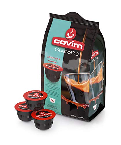 Covim Caffè Capsule Gustopiù Granbar, Compatibili Sistema "Nescafè Dolce Gusto", 3 Confezioni 16 - Totale 48 Capsule