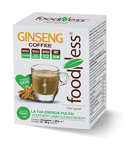 Foodness - Box Da 10 Bustine Monodose Di Ginseng, Bustine, Solubile Per Caffè, Senza Glutine, Additivi, Lattosio E Zuccheri Aggiunti