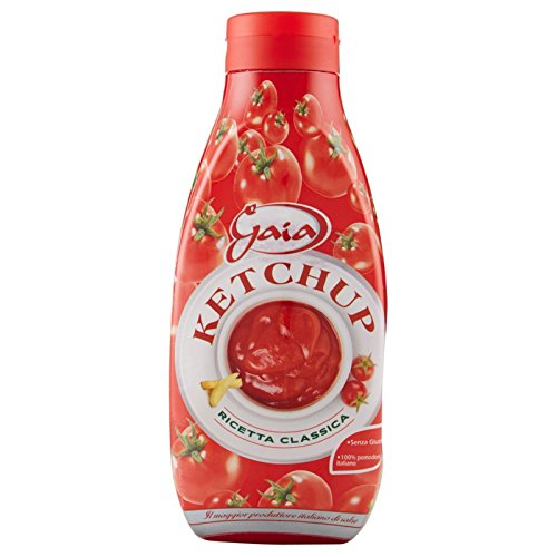 6 X Ketchup Gaia 950 Ml Barattolo Squeeze Tomato Topdown Hamburger Bottiglia