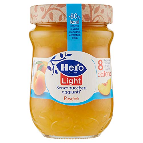 Hero Light Confettura Light Pesche Senza Zuccheri Aggiunti - 280 G