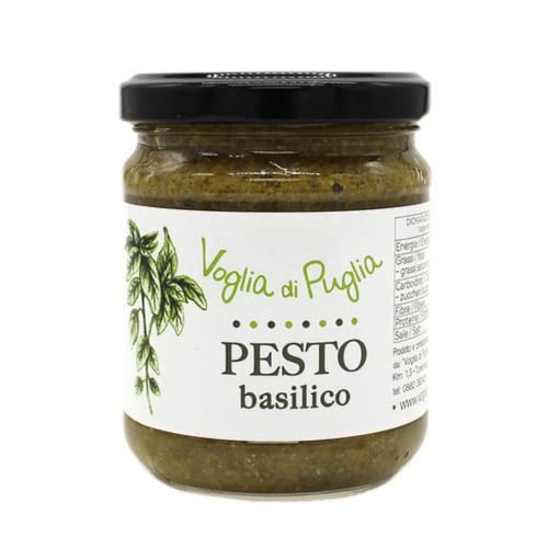 Voglia Di Puglia Pesto Alla Genovese In Olio Extravergine D'Oliva 190G 100% Made In Italy