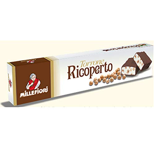 Torrone Millefiori Friabile Alle Nocciole Ricoperto Cioccolato 150 Gr Croccante