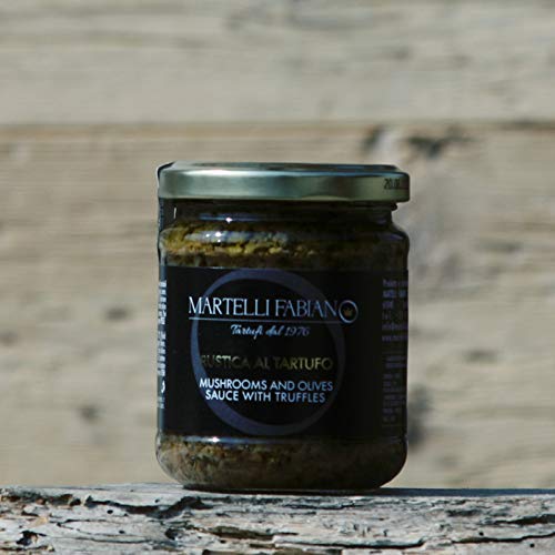 Salsa Tartufata - Rustica Al Tartufo 180G - Funghi, Olive E Tartufo Nero Estivo - Martelli Fabiano Tartufi