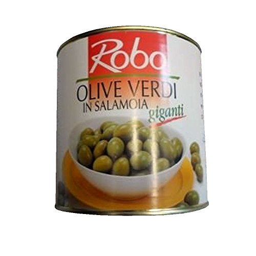 2600 Gr Di Olive Verdi Giganti In Salamoia In Latta Con Nocciolo Oliva Per Aperitivo Apericena Happy Hour
