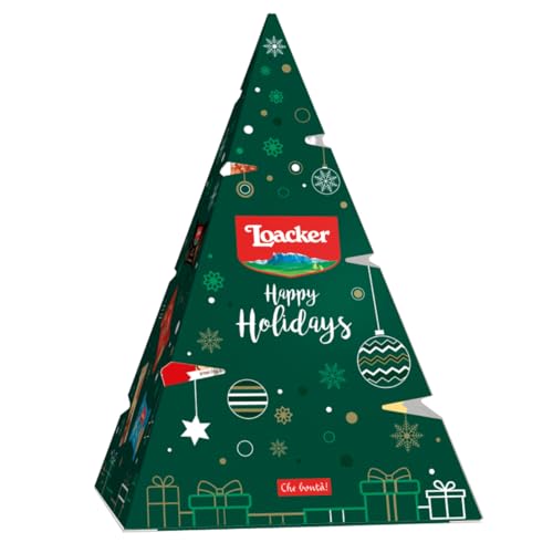 Biscotti Loacker Confezione Regalo Best Of Albero Di Natale Box Da 138 G