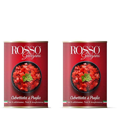 Rosso Gargano Cubettata Di Pomodoro Da Pomodori 100% Italiani 2 Confezioni Da 2500 Gr