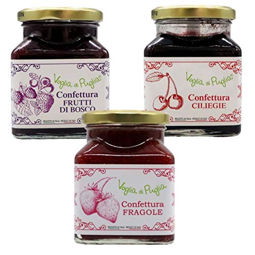Confetture Miste Voglia Di Puglia Ciliegie - Fragole - Frutti Di Bosco 340 Grammi