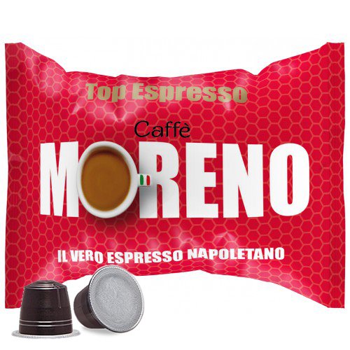 Caffe' Moreno 100 Cialde Capsule Miscela Top Espresso Compatibilita' Nespresso