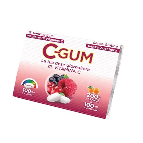 Mind The Gum C-Gum 18 Gomme Da Masticare Vitamina C (Frutti Rossi)