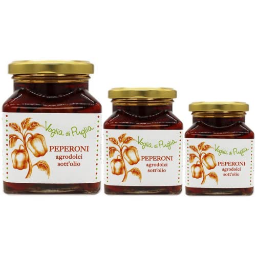 Voglia Di Puglia Peperoni In Olio Extravergine Di Oliva 3 Vasi 270 Gr