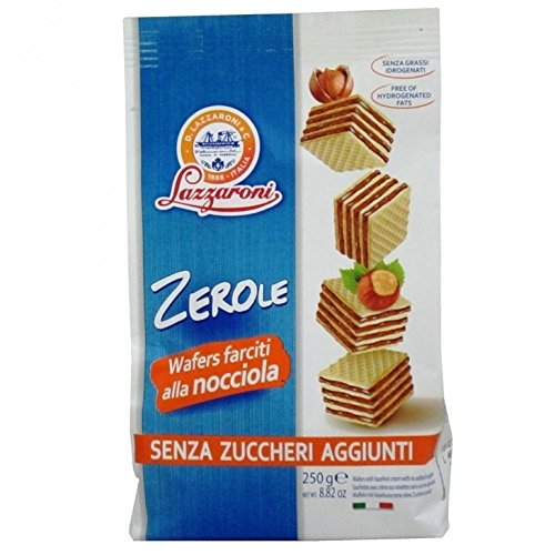 Lazzaroni Zerole Wafers Nocciola Senza Zuccheri Aggiunti 250G