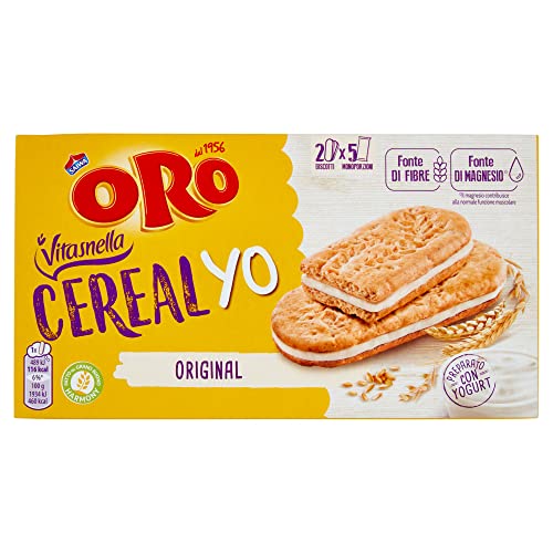 Vitasnella Cereal Yo Original - Snack Con Farcitura Allo Yogurt Tra Due Biscotti Ai Cereali Integrali, 253G