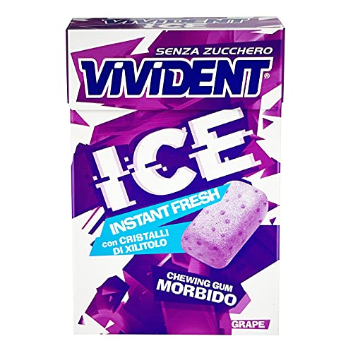 20 Astucci Gomme Da Masticare Vivident Ice Grape Uva 27 Gr Istant Fresh