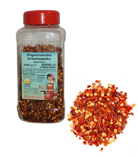 Gr 400 Peperoncino Frantumato In Dispenser Per Insaporire Carni Formaggi Salse E Sughi