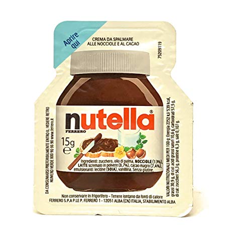 Nutella Ferrero - 120 Vaschette Monodose Cioccolato Alle Nocciole Spalmabile Da 15Gr