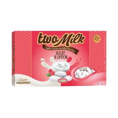 Confetti Maxtris Two Milk Yogurt E Lamponi, Colore Bianco 1 Kg