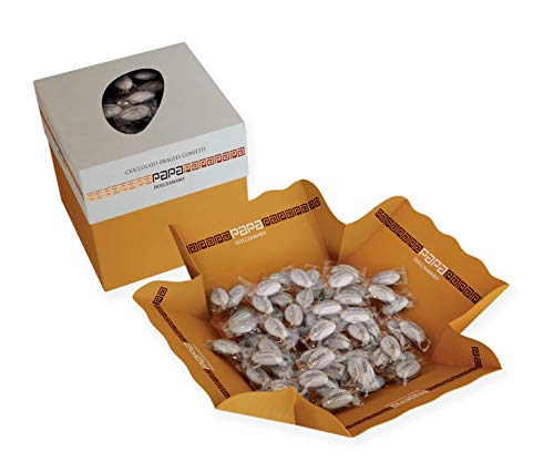Confetti Bianchi Incartati Singolarmente In Vassoio Da G 500 - Confetti Papa Cioccogolosone Con Cioccolato E Mandorla - Senza Glutine