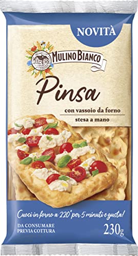 Mulino Bianco Pinsa, Base Da Condire E Scaldare, Pinsa Con Olio Extravergine Di Oliva E Lievito Madre, Senza Conservanti, Vassoio Da Forno Incluso, Pr