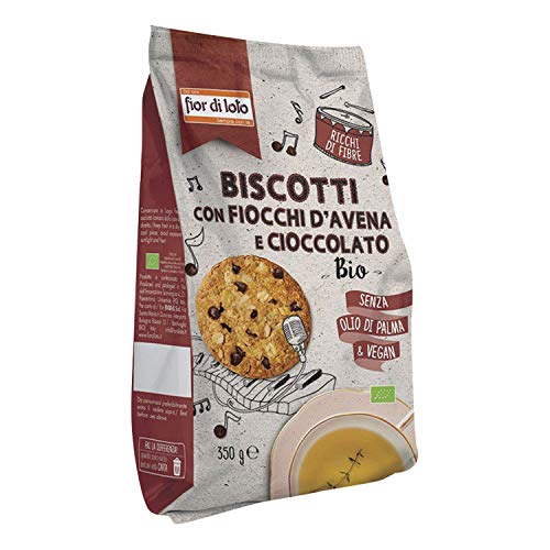 Fior Di Loto Biscotti Con Fiocchi Di Avena E Cioccolato, 350G