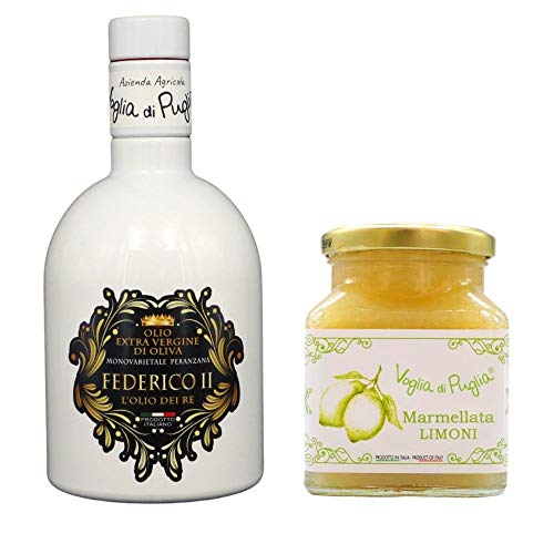 Marmellata Di Limoni 340 Gr Olio Extravergine Di Oliva Italiano Monovarietale Peranzana Bottiglia 500 Ml