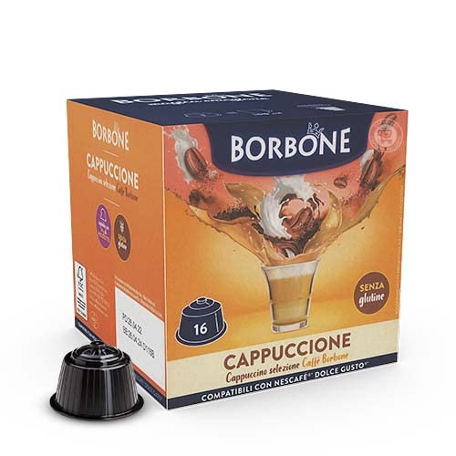 64 Capsule Caffe Borbone Compatibili Con Nescafe Dolce Gusto Cappuccione Bevanda Al Gusto Cappuccino - L' Emporio Del Caffè