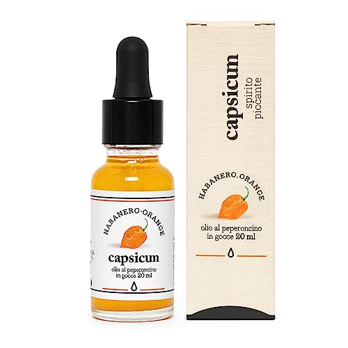 Olio Piccante Peperoncino Capsicum | Olio Al Peperoncino Piccante 20 Ml | Olio Al Peperoncino 100% Made In Italy | Olio Peperoncino Piccante A Gocce |