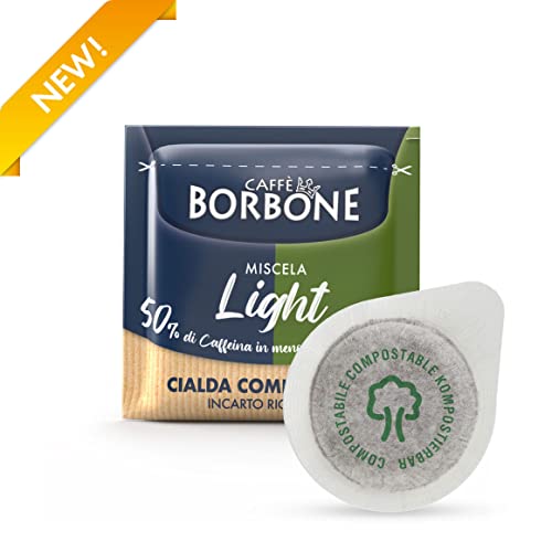 50 Cialde Borbone Miscela Light 50% Di Caffeina In Meno Della Miscela Blu Con Omaggio 15 Cialde Di Caffè Cicerenella Aromatizzato