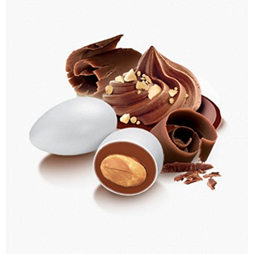 Confetto Bianco Ciocco Golosone Confetti Papa Kg 1 - Mandorla Tostata Ricoperta Di Cioccolato Gianduia - Senza Glutine