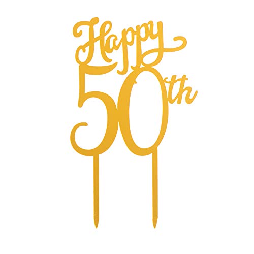 Topper 50° Anniversario 16X10Cm Plastica