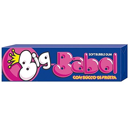 12 Blister Da 5 Gomme Da Masticare Big Babol Fragola Box Chewing Gum Bubble Gum