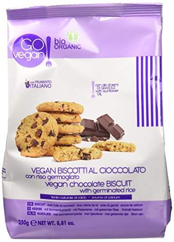 Probios Vegan Biscotti Al Cioccolato Con Riso Germogliato - 250 Gr