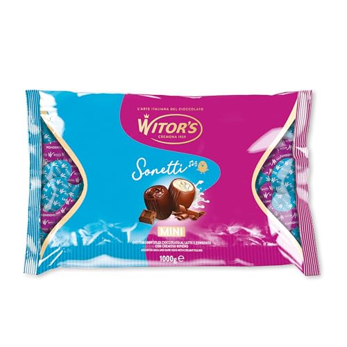 Witor’S - Sonetti Mini - Cioccolatini Assortiti Ripieni Di Crema Al Cacao E Crema Al Latte - Ovetti Di Cioccolato Finissimo - Snack Dolci Di Cioccolat