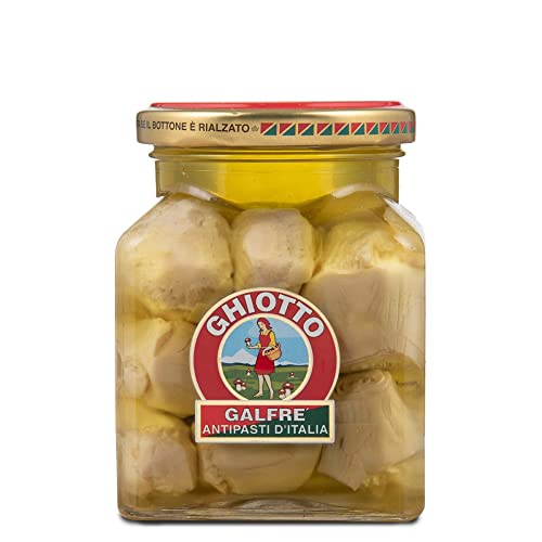 Ghiotto, Galfré Antipasti D'Italia, Carciofini Interi Sott'Olio, Ideali Per Aperitivi, Antipasti O Gustose Ricette, Formato Da 290G