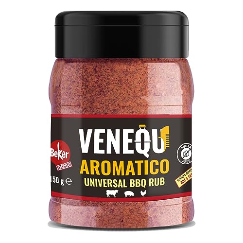 Venequ Aromatico Bbq Rub Universale 150Gr | Bbq Dry Rub Senza Zucchero 100% Made In Italy | Adatto Alle Alte Temperature | Ideale Per Cotture Dirette