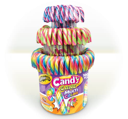 Bastoncino Di Zucchero - Bastoncini Di Zucchero Di Natale - Vaso Da 100 Unità - Lecca-Lecca (Multicolore)